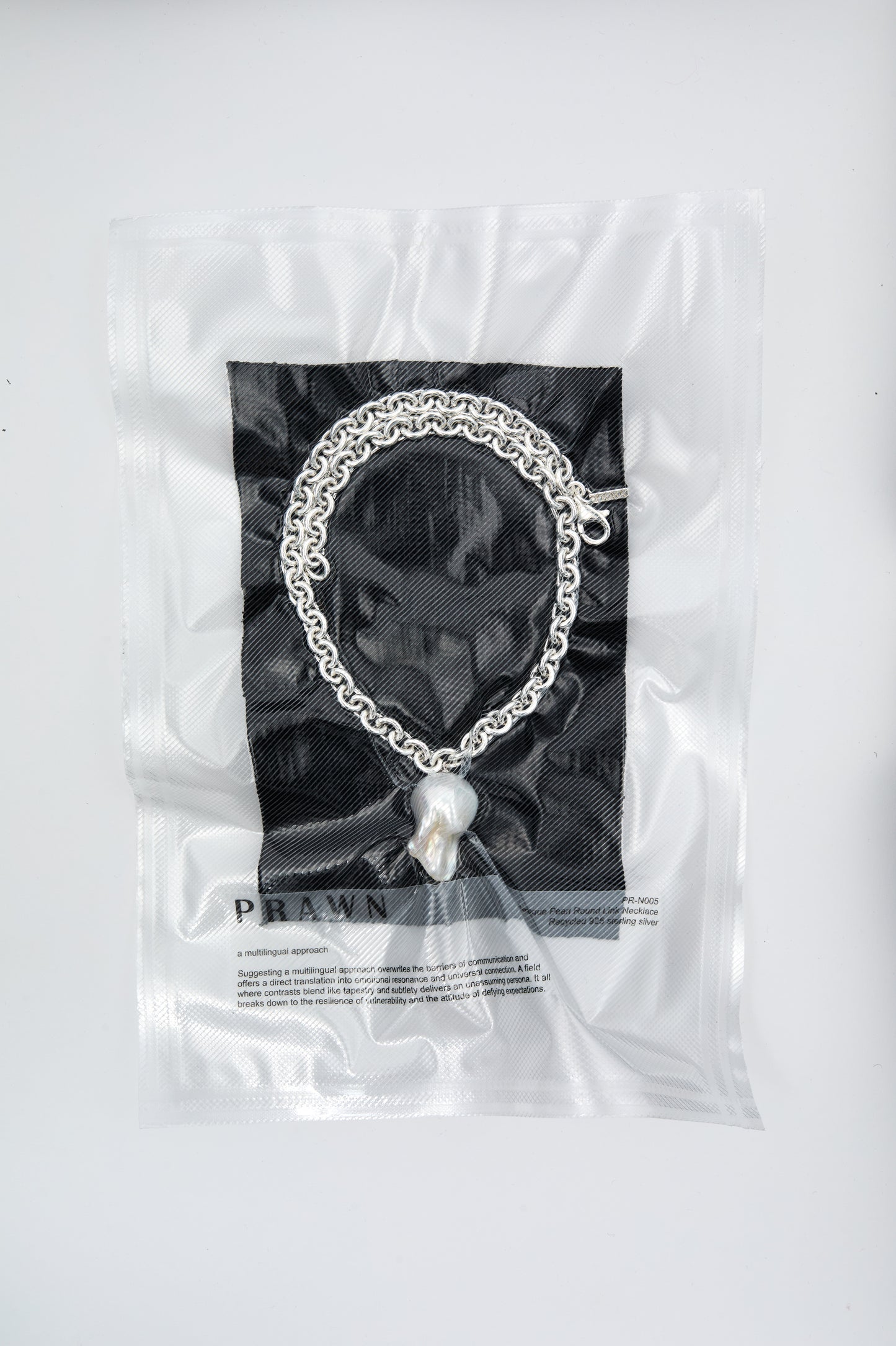 BAROQUE PEARL ROUND LINK NECKLACE