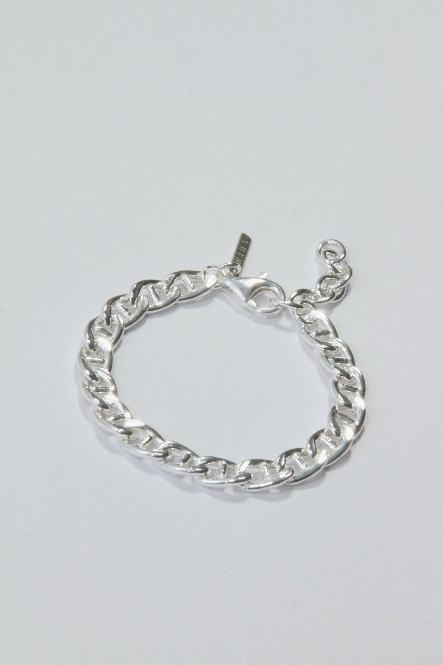 Silver bracelet in a chunky style