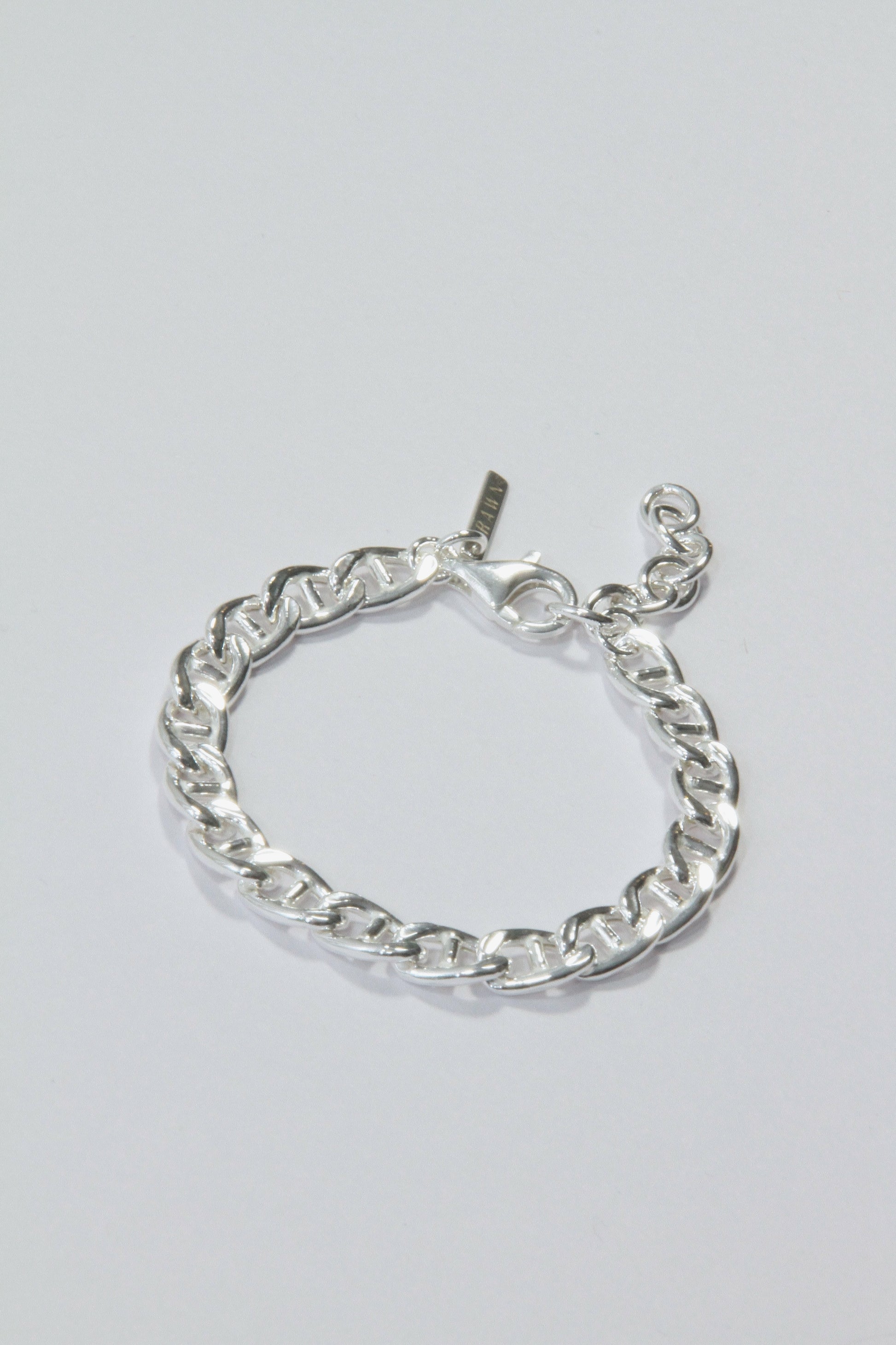 Silver bracelet in a chunky style