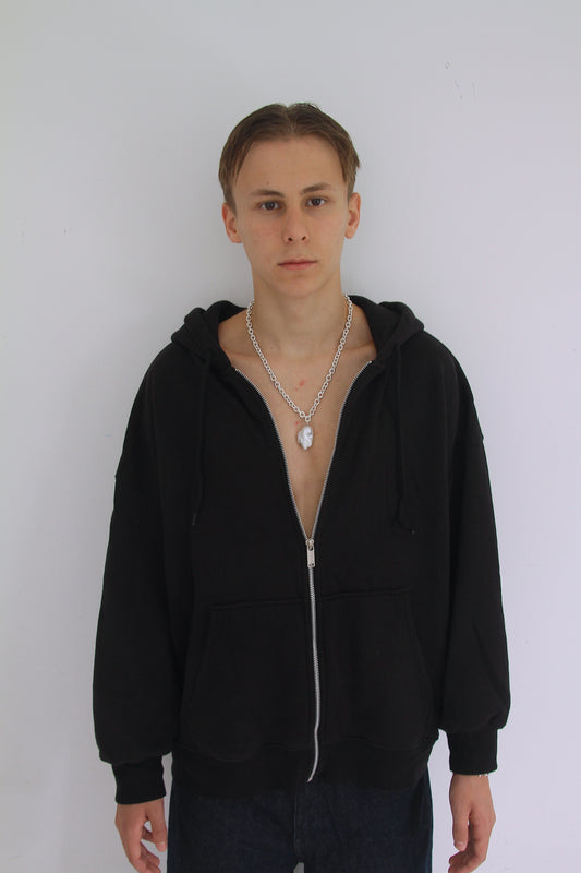 BAROQUE PEARL ROUND LINK NECKLACE