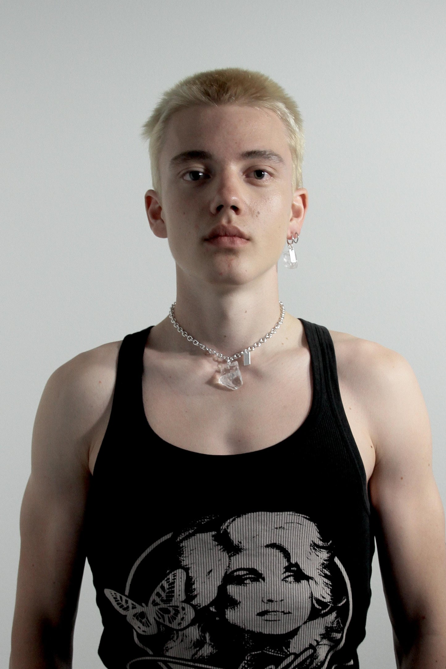 hard. core CLEAR NECKLACE