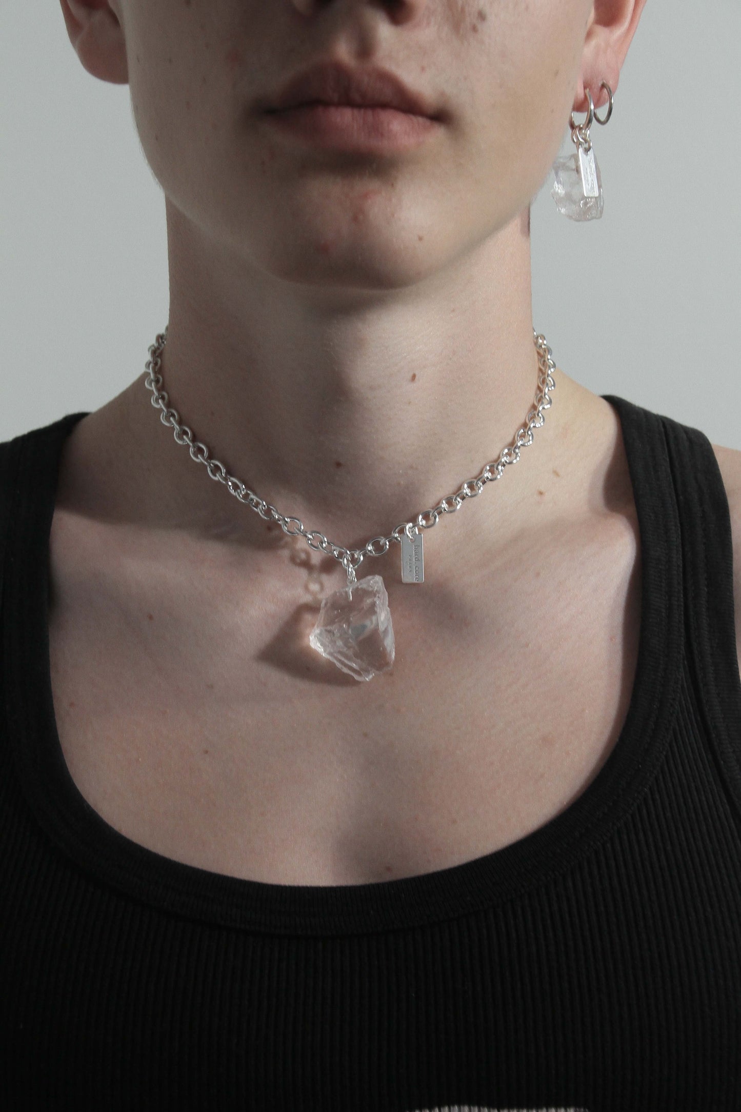 hard. core CLEAR EARRING