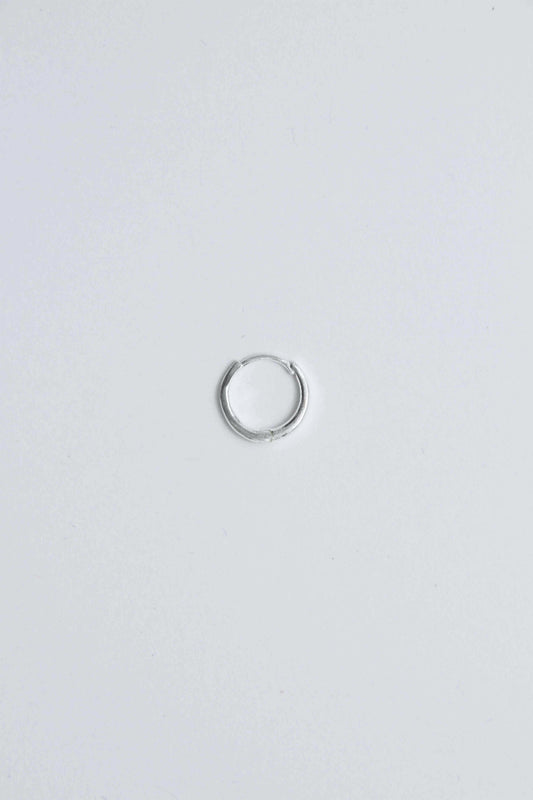 Silver hoop earring